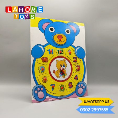 Bear Clock Learning Puzzle Board