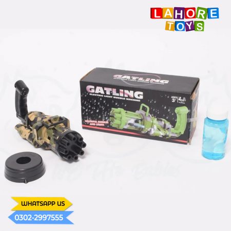 Children Plastic Gatling Bubble Gun