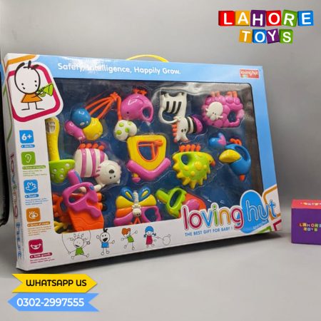 LOVING HUT RATTLES WITH 12 PCS