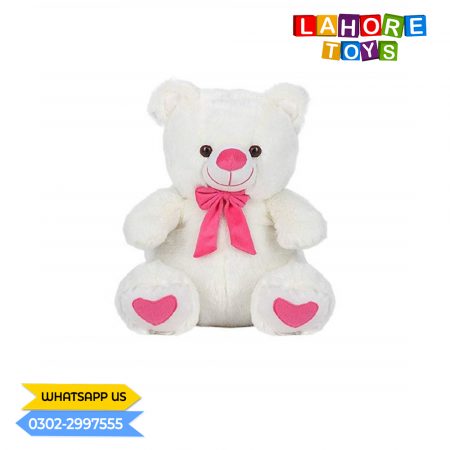 CUTE WHITE STUFFED TEDDY BEAR – 2.15 FT
