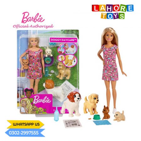 Doggy Day Care Doll and Pets Playset