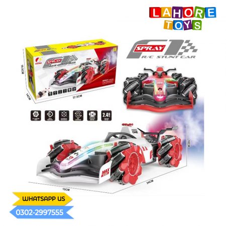 F1 RC 2.4G Stunt Car 4-Wheel Drive Music Spray Racing AC92