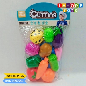 Fruit or Veggie Cutting Pretend Kitchen Toy Educational Toy Safe and Non-Toxic Plastic