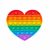 Heart Shape Rainbow Fidget Popit Toy